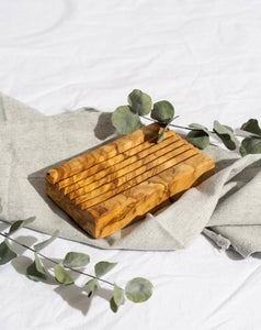 Olive Wood Soap Holder - Stripes